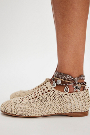 Figure Eight Crochet Flats by Jeffrey Campbell at Free People in Ivory, Size: US 9
