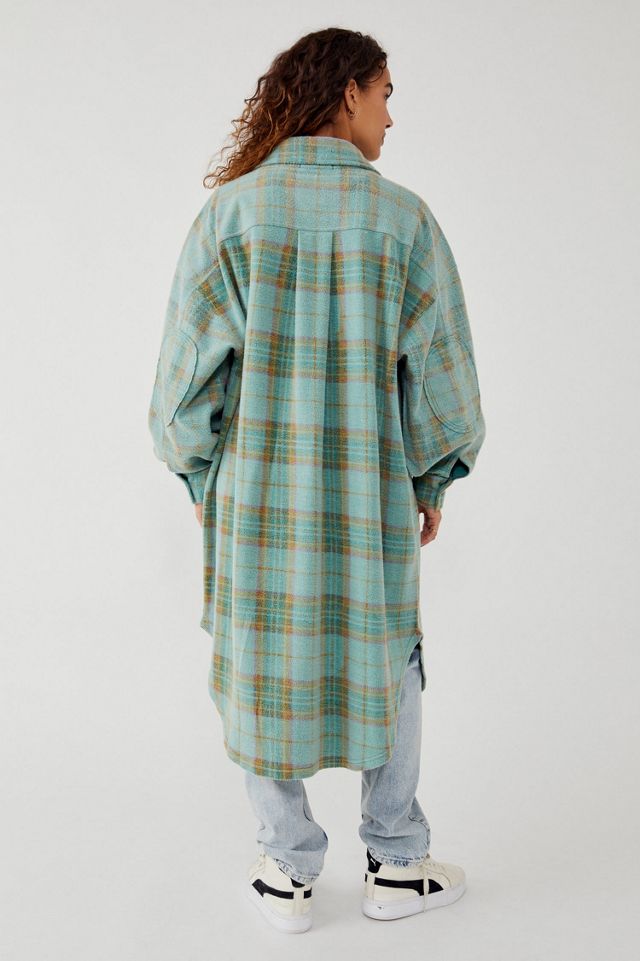 Oversized Plaid Shirt Jacket #1