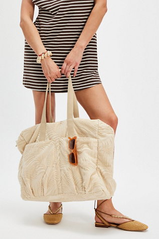 Tibby Towel Weekender Bag by Free People in Sand