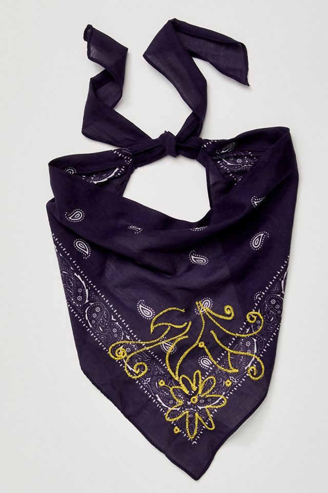 Crawford Embroidered Hair Scarf #1
