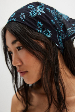 Bridgette Bandana Hair Scarf by Free People in Brown