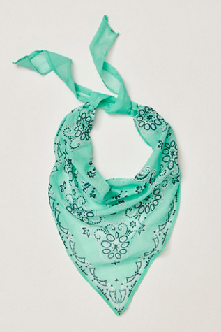 Bridgette Bandana Hair Scarf by Free People in Green
