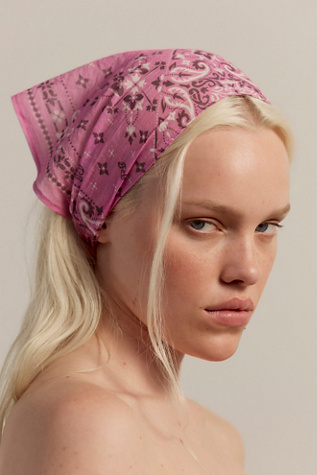 Bridgette Bandana Hair Scarf by Free People in Purple