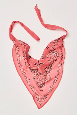 Bridgette Bandana Hair Scarf by Free People in Orange