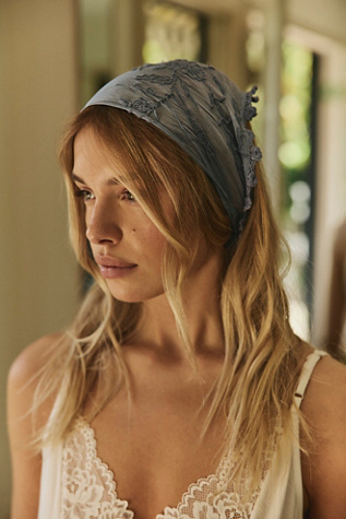 Cresseida Sheer Hair Scarf by Free People in Blue