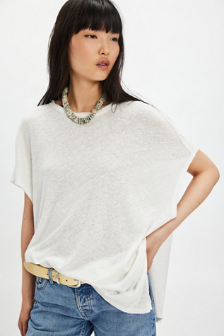 We The Free Crystalle Tee at Free People in Clean Ivory, Size: Small