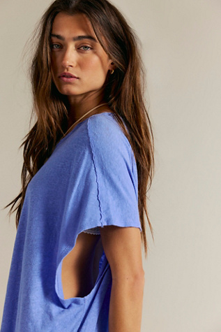 We The Free Crystalle Tee at Free People in Blue, Size: S