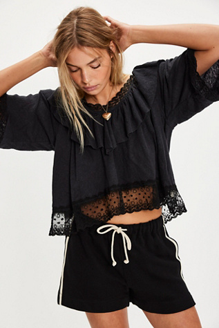 Lulu Knit Top by Free People in Black, Size: XL