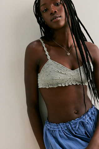 Sweet Country Bralette by Intimately at Free People in Blue, Size: L