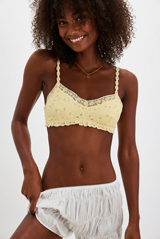 Sweet Country Bralette by Intimately at Free People in Yellow, Size: M