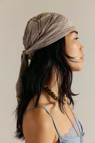 Free People Ariana Ost Dripping In Sun Hair Tie in White and Tan NWT Ariana Ost Dripping In Sun Hair Tie | Free People main image 4