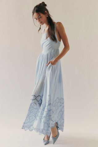 Bali Paradise Midi Dress by Free People in Blue, Size: L