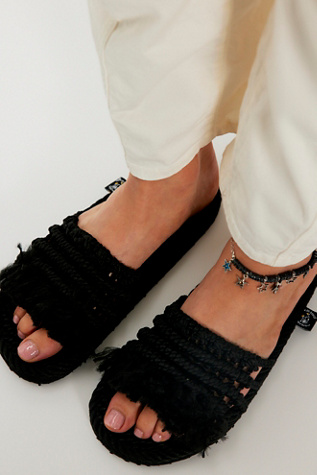 Crescent Coast Slide Sandals by Nomadic State Of Mind at Free People in Black, Size: US 7