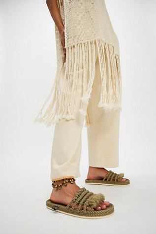 Crescent Coast Slide Sandals by Nomadic State Of Mind at Free People in Green, Size: US 9