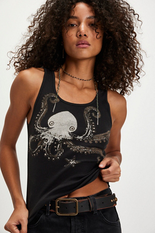 Octopus Tank by Ragabond at Free People in Black, Size: XS