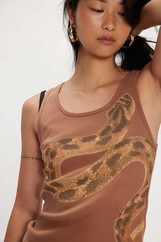 Nocturne Tank Top by Ragabond at Free People in Brown, Size: S