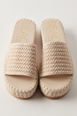 Beach Bound Platform Sandals By Matisse At Free People In White Raffia, Size: US 8