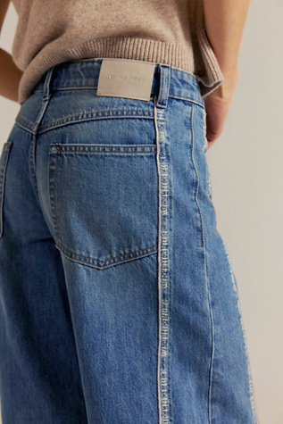 We The Free On The Edge Selvedge Wide-Leg Jeans at Free People in Tipping Point, Size: 25