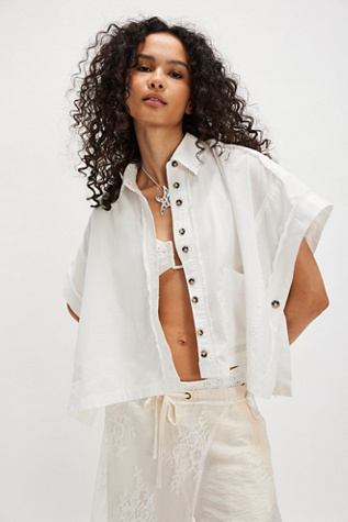 We The Free Just Dreaming Shirt at Free People in White, Size: M