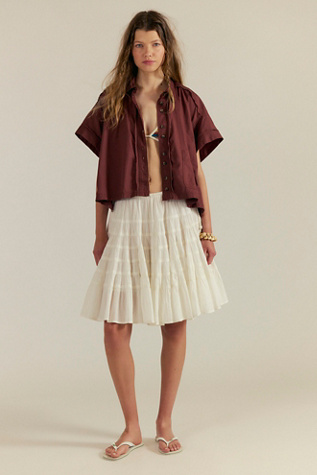We The Free Just Dreaming Shirt at Free People in Root Beer, Size: Medium