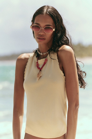 Rowan Tank Top by Free People in Yellow, Size: L