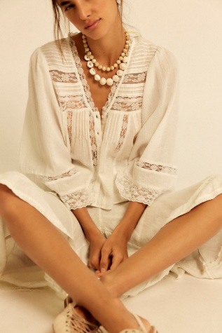 Rosa Ruffle Top by Free People in White, Size: XL