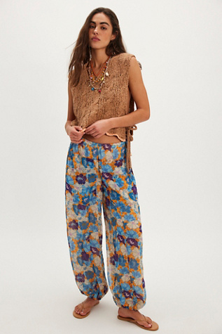 Pantalon Bouffant Imprimé Misty par Free People en Combinaison Bleue, pour femme taille: XS