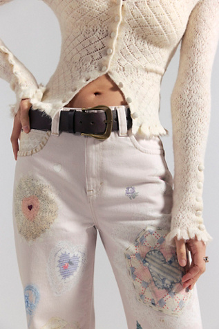 We The Free Tinsley Printed Jeans at Free People in White, Size: 26