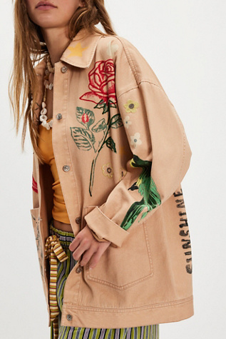 Charm Me Chore Jacket by We The Free at Free People in Macaroom, Size: XL