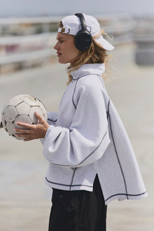 Half Court Half Zip Top by FP Movement at Free People, White Heather Grey, L