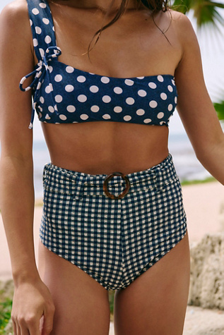 For Love & Lemons Gingham Swim Shorts