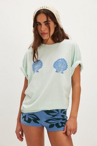 Shell Tee by We The Free at Free People in Blue, Size: XS