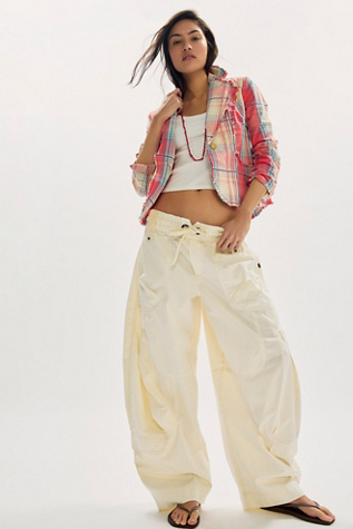 We The Free Onset Pull-On Cargo Pants at Free People in White, Size: M