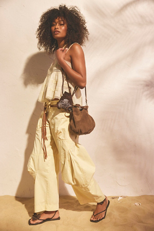 We The Free Onset Cargo Pants at Free People in Yellow, Size: S