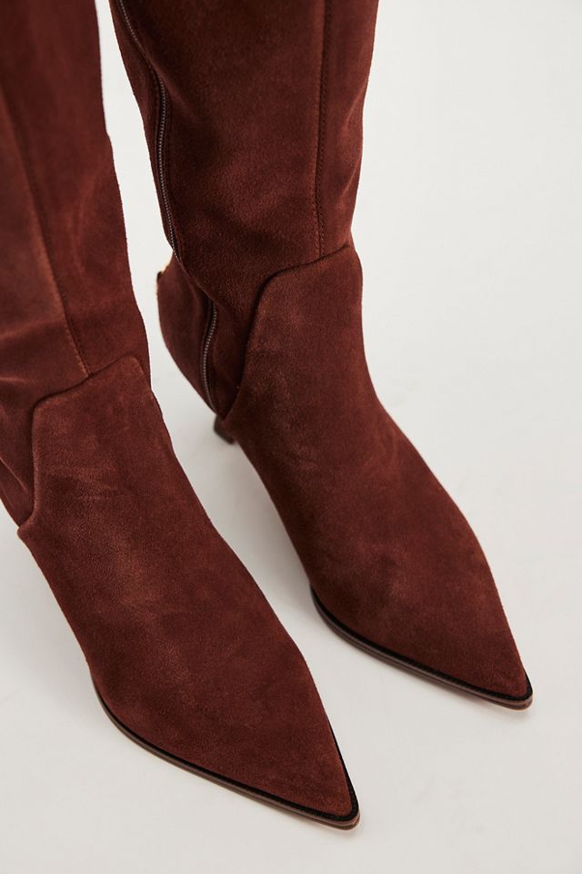 Yulia Wide Calf Kitten Heel Boots #1
