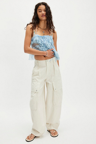 Brentwood Slouch Pants by Free People in White, Size: US 6