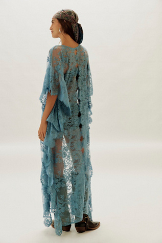 Женский топ Free People Fontan Kaftan, цвет: Небесно-голубой — фото 2