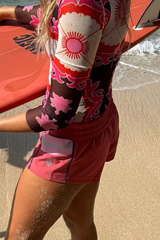 Dream Team Shorts by FP Movement at Free People, Scarlet Combo, M