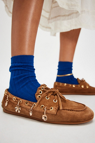Treasure Chest Boat Shoes by Jeffrey Campbell at Free People in Tan, Size: US 10