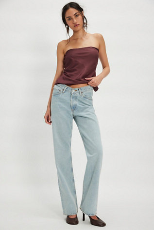 AGOLDE V-Waist Kelly Jeans at Free People in Light Wash, Size: 27
