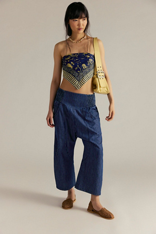 We The Free Lunan Crop Striped Harem Jeans