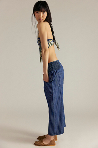 We The Free Lunan Crop Striped Harem Jeans