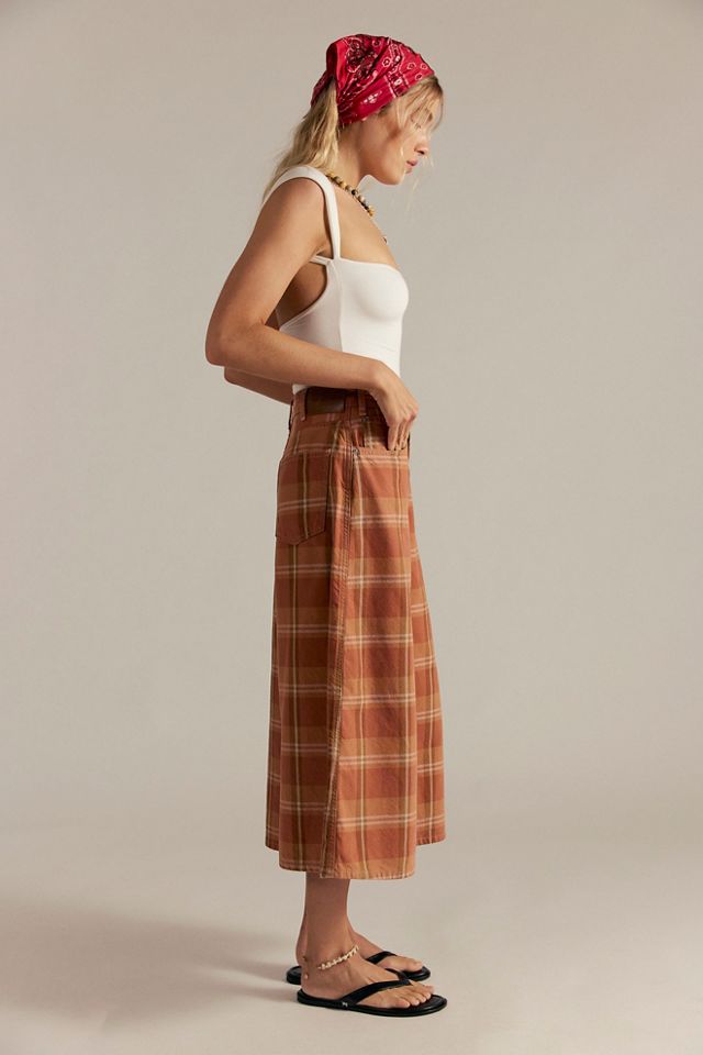We The Free High Top Wide Crop Plaid Jeans #1