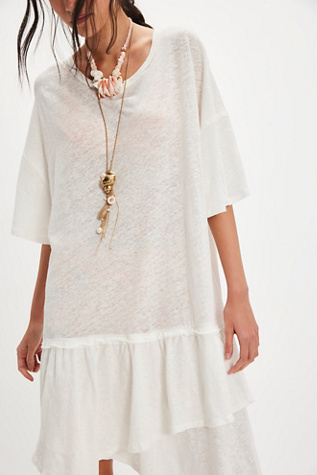 Lake Side Maxi Tees Dress by We The Free at Free People in White, Size: XS