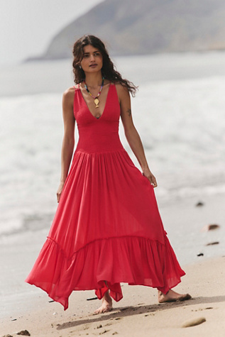Fun In The Sun Maxi by free-est at Free People in Berry Blossom, Size: Large