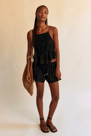 Angelina Short Co-Ord by free-est at Free People in Black, Size: Large