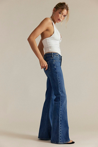 We The Free Luna Low-Rise Flare Jeans at Free People in Crystal Lake, Size: 28