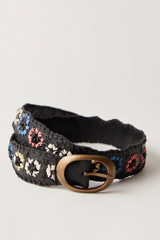 Indigo Dreaming Raffia Belt by FP Collection at Free People in Blue, Size: S-M/P-M