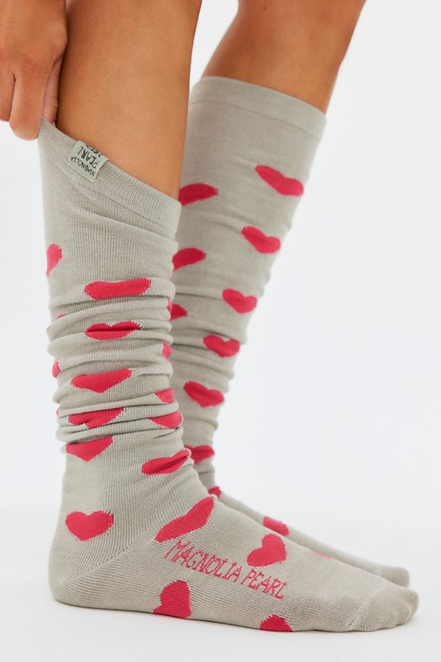 Magnolia Pearl Candry Heart Over-The-Knee Socks #1