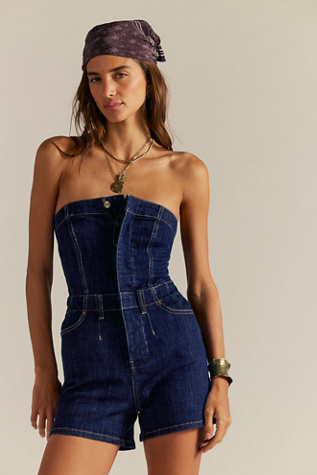 We The Free Dream Lover Playsuit at Free People in After Midnight, Size: Large